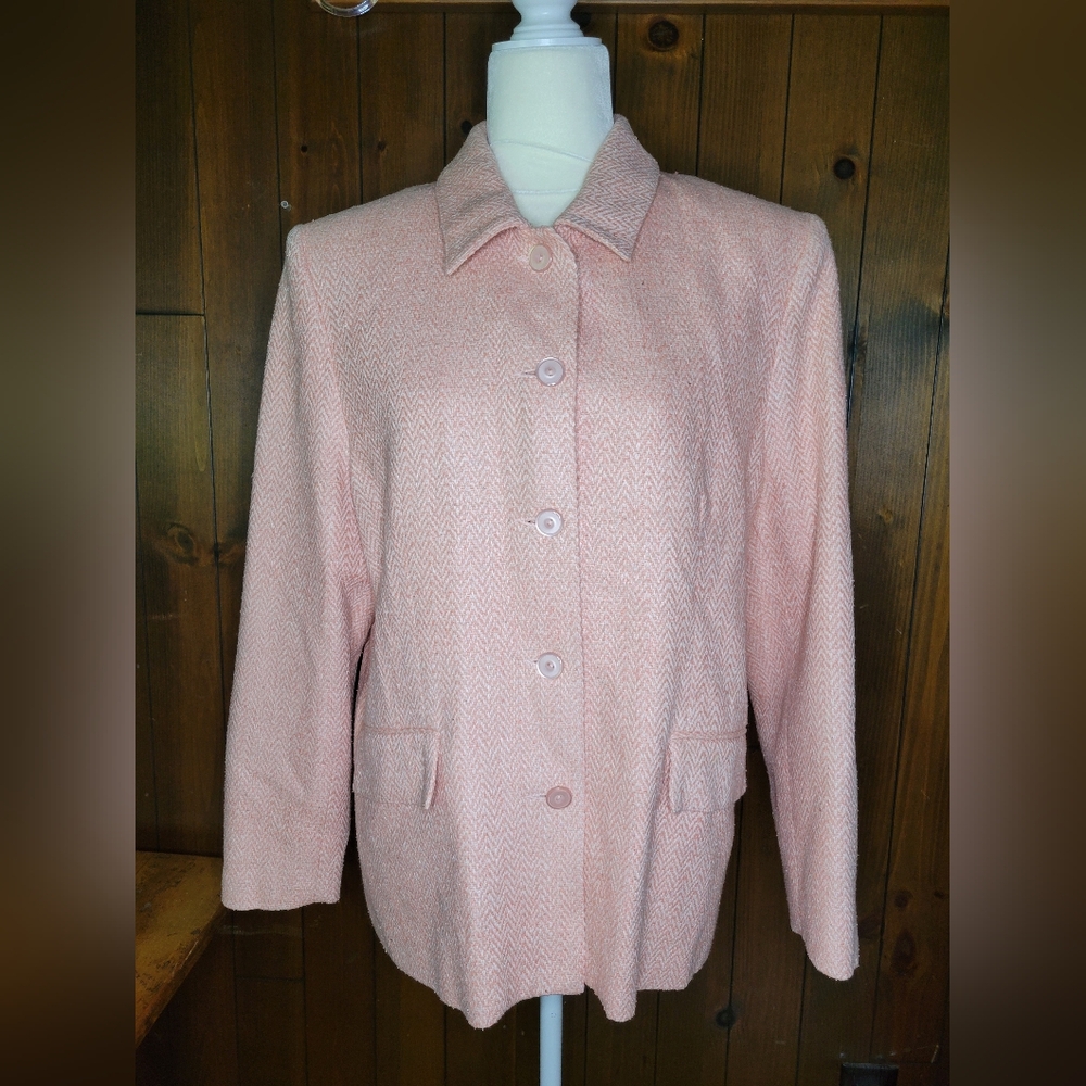 Da-Rue of California Pink Jacket Blazer USA Vintage L Large